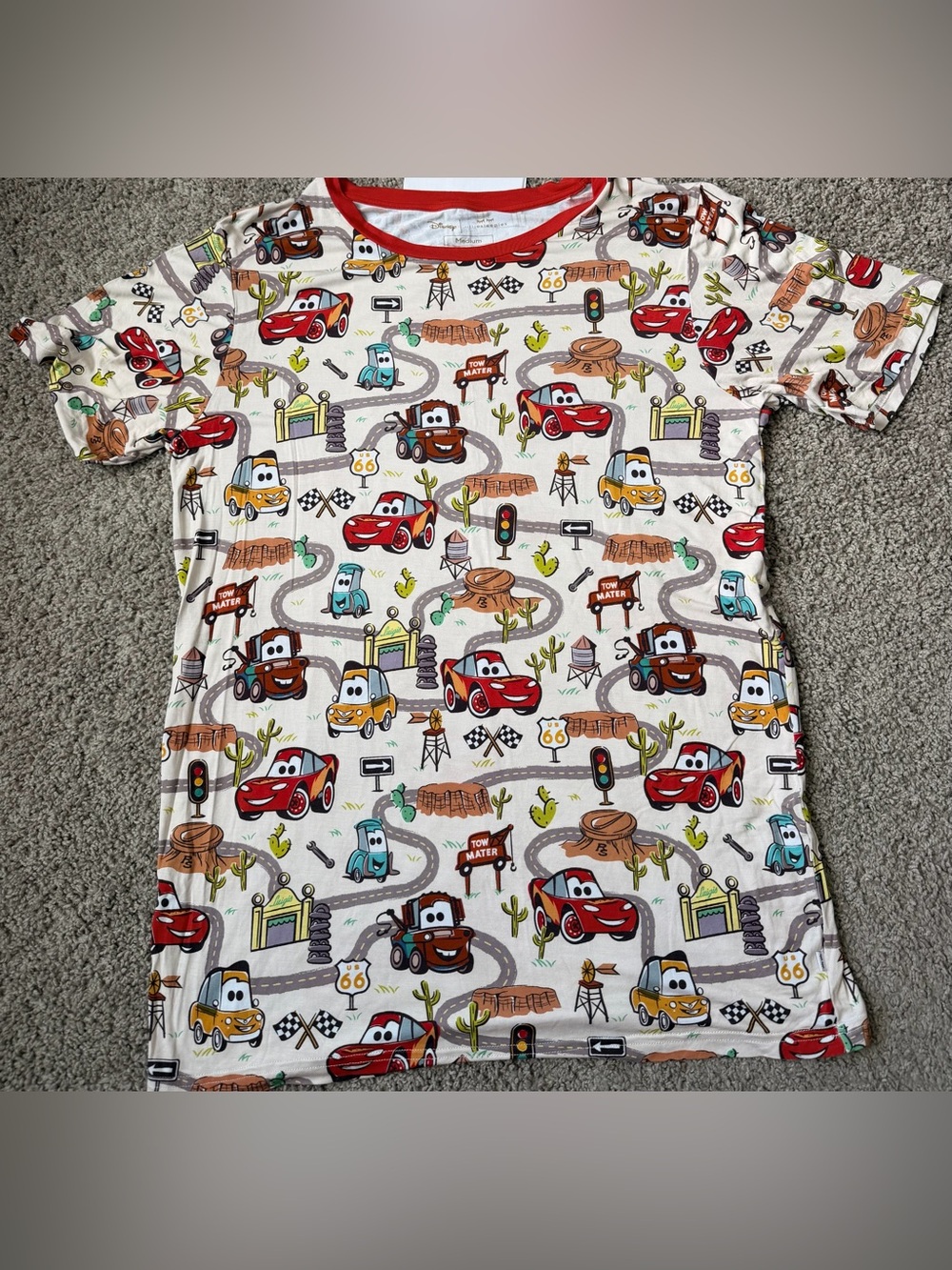 LAST CHANCE* Little Sleepies Disney OG Cars Men shirt size Medium
